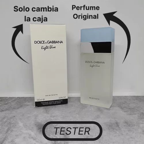 TESTER DOLCE GABBANA LIGHT BLUE FEM EDT 100ML