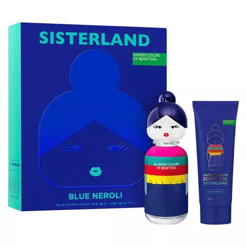 KIT BENETTON COLORS SISTERLAND BLUE NEROLI 80ML Y BODY LOTION 75ML