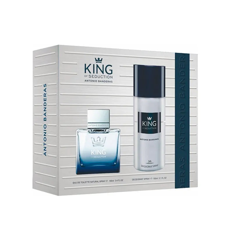 KIT ANTONIO BANDERAS KING OF SEDUCTION EDT 100ML   DEO