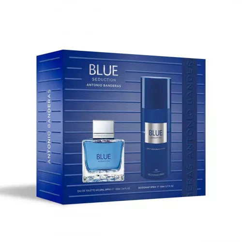 KIT ANTONIO BANDERAS BLUE SEDUCTION MASC EDT 100ML   DEO