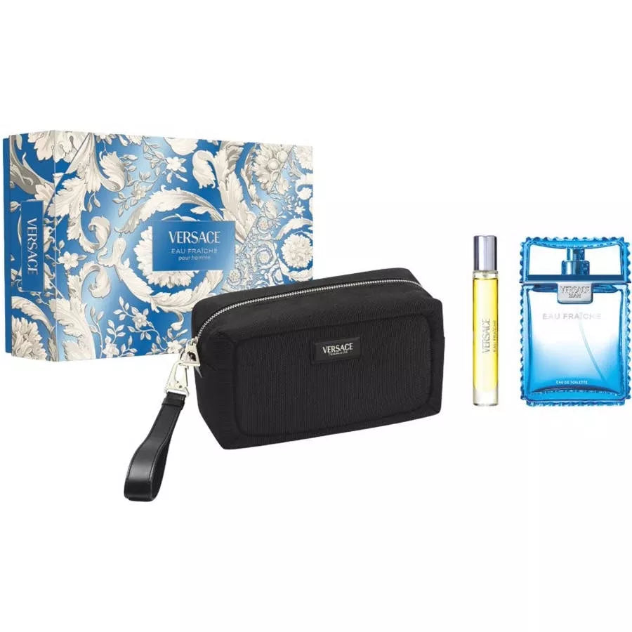 KIT VERSACE EAU FRAICHE EDT 100 ML + 10ML + NECESER